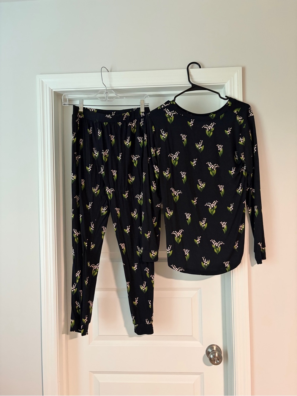 Kyte BABY Black Floral-Print Long Sleeve Pajama Set